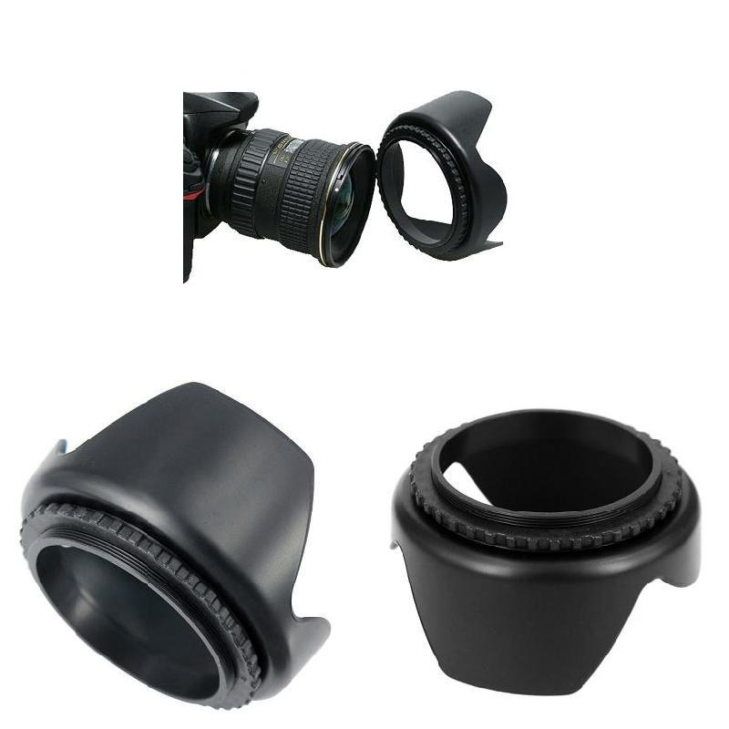 55MM Universal Camera Lens Hood Screw Mount Flower Shape 55MM Diameter Lens Hood For Nikon Cannon Sony Camera