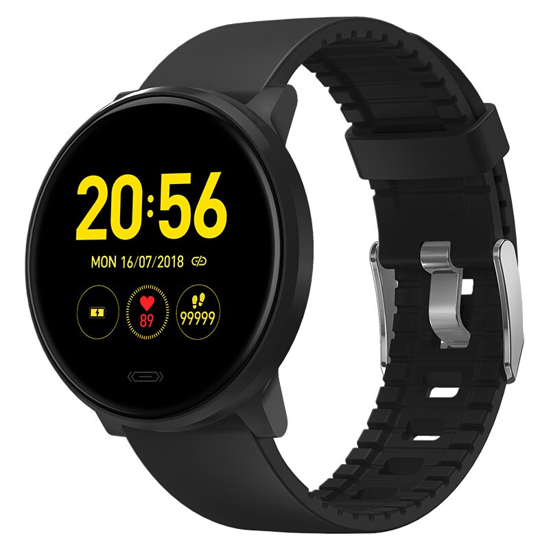 V15C Smart Watch Fitness Tracker For Android ios Sport Comfortable Women Men Sleep Body temperature monitor Smartwatch Bracelet: Black