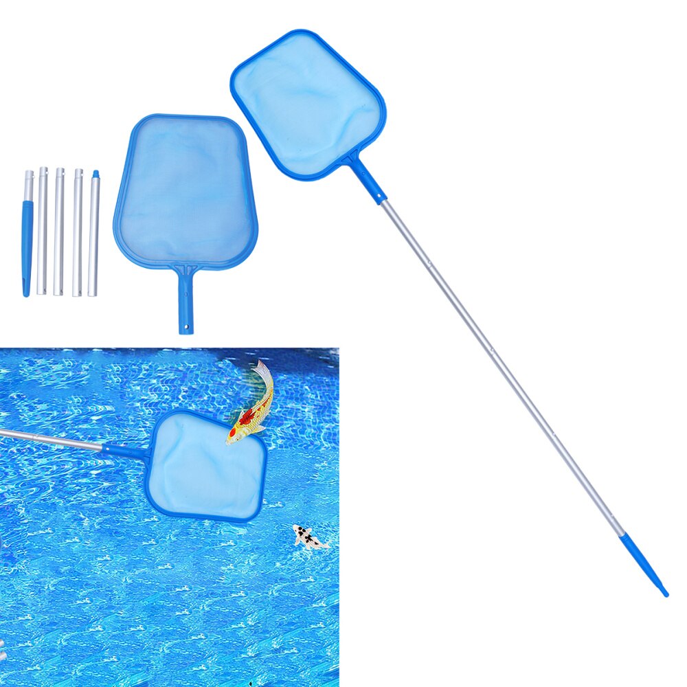 48 Inches 122cm Pool Leaf Rake Mesh Frame Net Skimmer Cleaner Swimming Pool Tool Blue