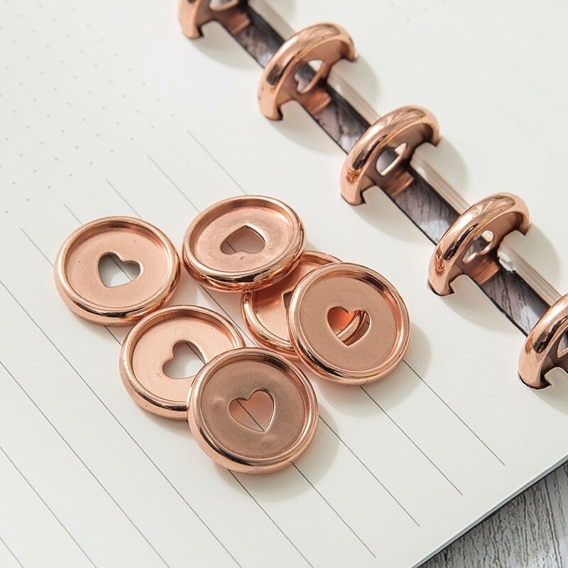 Anillos de lujo para encuadernación de libros de cuaderno, de 2/8 Uds.: 28mm, anillos de encuadernación Diy, A1912-021 para Carpeta de hojas