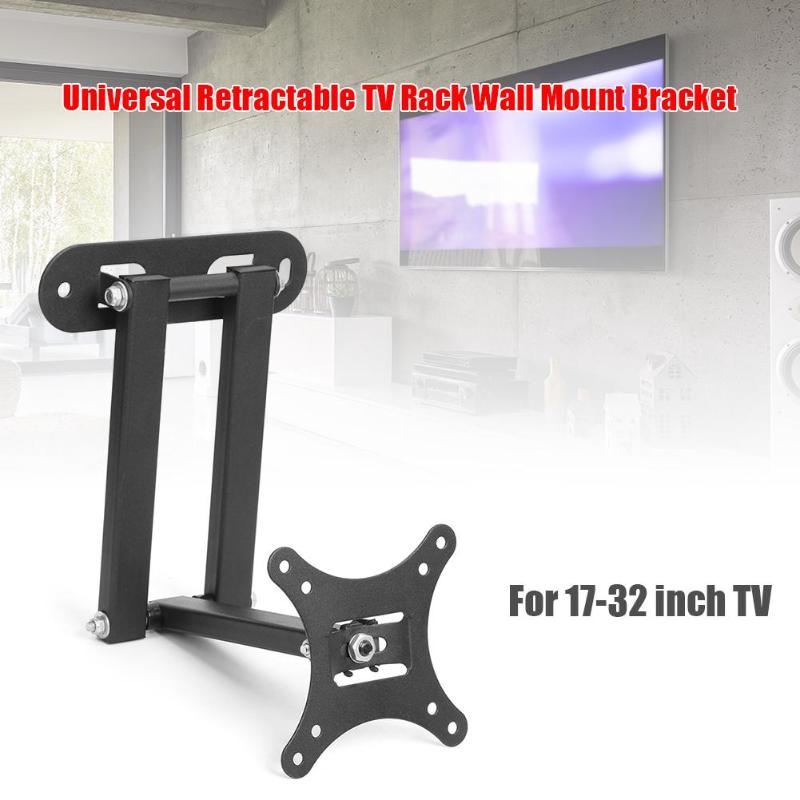 Universal Retractable TV Rack Wall Mount Bracket 17 to 32 inch LCD Monitor