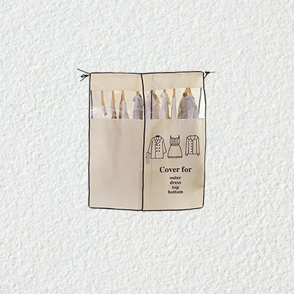 Kledingstuk Tas Cover Non-Stof Draagbare Kleding Stofzak Kledingstuk Stofzak Voor Hotel Reizen: Beige