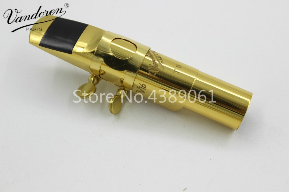 Vandoren V16 Series Metal Gold Lacquer Saxophone Mouthpiece For Alto Tenor Soprano Sax Accessories Size 5 6 7 8 9