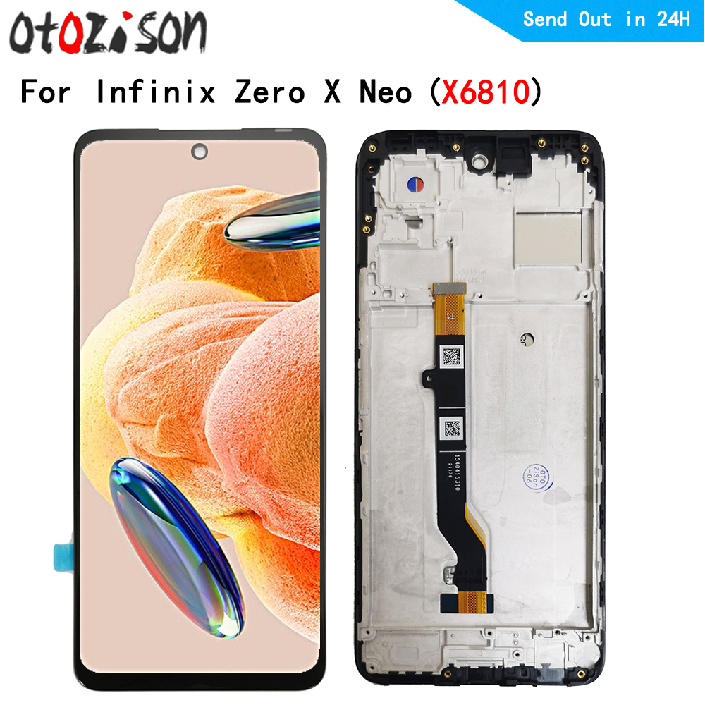 X6810 LCD 6.78" IPS For Infinix Zero X NEO X6810 LCD Display Touch Panel Screen Digitizer With Frame Assembly 1080*2460: Linen