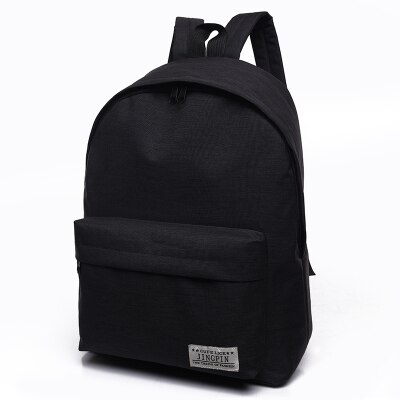 Goedkope Mochila Zwarte Rugzak Canvas Vrouwen Rugzak Schooltassen Voor Tieners Paar Rugzakken Casual 4 kleur Duurzaam