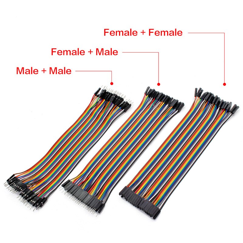 Kabel Dupont Jumper Wire Dupont 20Cm Man Op Man + Vrouw Naar Man + Vrouw Tot Vrouw Dupont Kabel RPI155: 3 kinds of each one