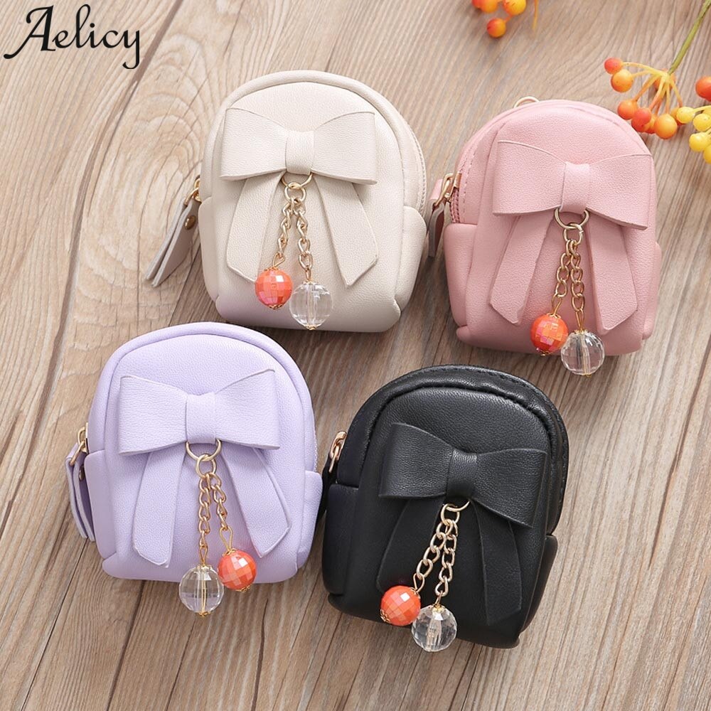 Aelicy Arco Mulheres de Couro Curto Carteira Bolsa Da Moeda Da Carteira Bolsa Saco Titular do Cartão de Crédito Titulares Mini Chaveiro Porta Moedas Com Zíper