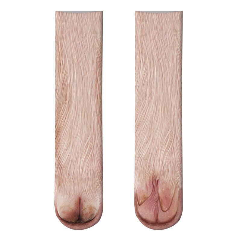 Dier Poot Crew Sokken Grappige Leopard Tijger Katoenen Sokken Voor Vrouwen Kawaii Voorraad Kat Hond Paard Zebra Varken Poot voor Party: 18