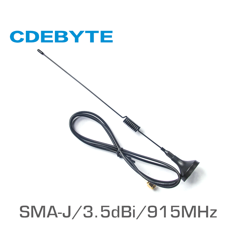 Cdebyte TX915-XPL-100 915Mhz High Gain Omni Wifi Antenne 3.5dBi SMA-J Sucker Antena Met Magnetische Voet