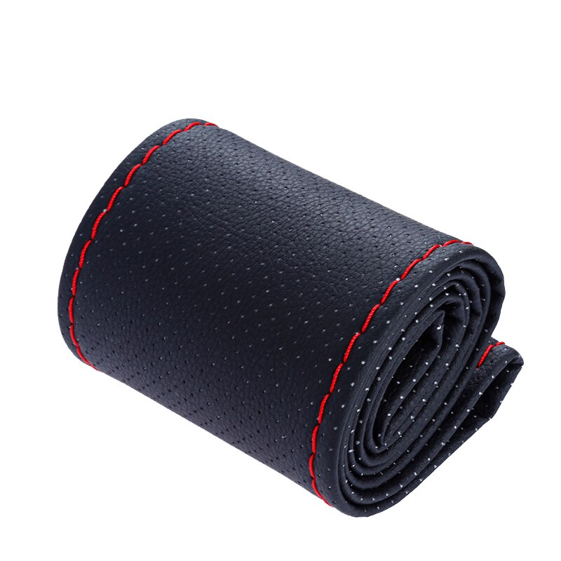 Funda de cuero suave para volante de Volkswagen, cubierta trenzada de bricolaje para VW Golf 4 5 6 7 Polo Passat B5 B6 B7 B8 Touran Tiguan Bora Vento