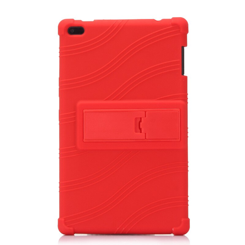 Funda de silicona suave ultradelgada para Lenovo TAB 4 8 8,0 pulgadas funda trasera para Lenovo TAB 4 8 TB-8504F TB-8504N tablet funda + película + bolígrafo: red