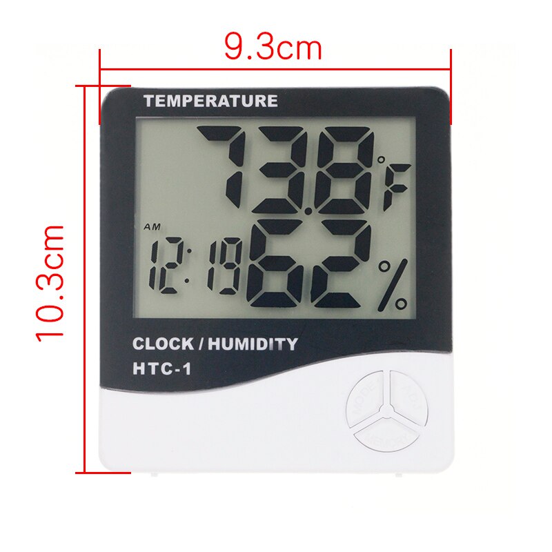 LCD Electronic Digital Temperature Humidity Meter Indoor Outdoor Thermometer Hygrometer Weather Station Clock HTC-1 HTC-2: HTC-1 Indoor