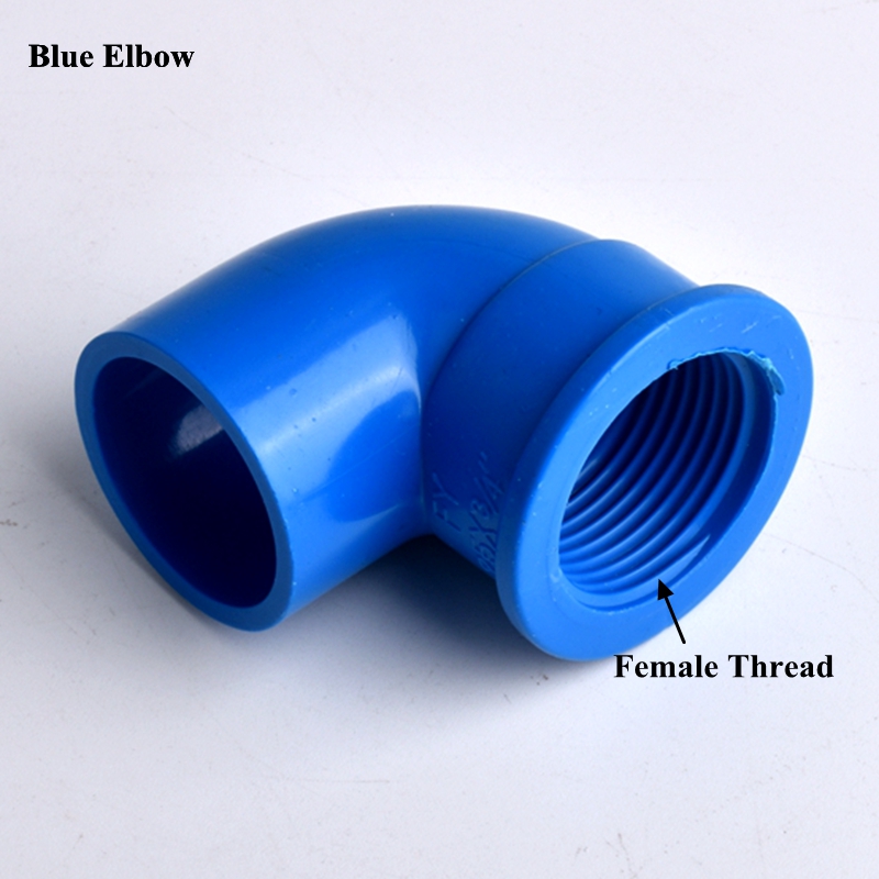 1/2 "3/4" 1 "Binnendraad Tot 20-32mm PVC Elleboog Pijp Connector Eindkap, aquarium Aquarium Tuin Watering Tee Buis Gezamenlijke Fittings: Grey / 1''