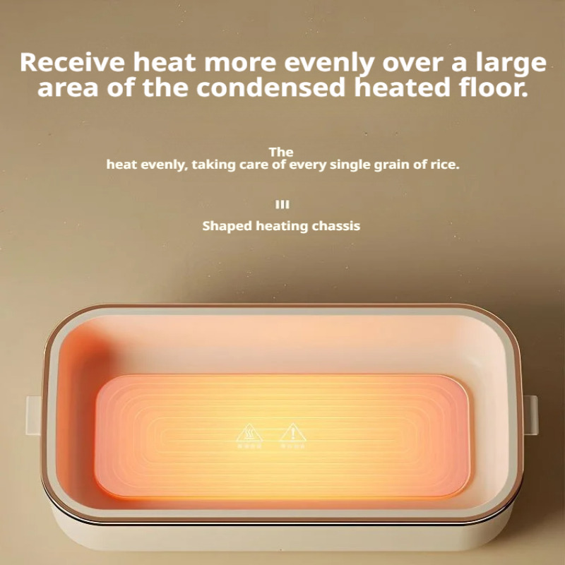 Portable Electric Lunch Boxes Office Thermal Lunch Boxes Water Free Heating Bento Box Stainless Steel Food Warmer