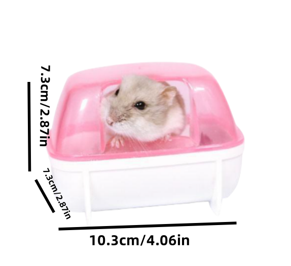Hamstertoalett chinchilla badehus gylden Bjørn baderom helt gjennomsiktig synsfelt sølebeskyttelse til gerbil andre små skinker: Skarlagen