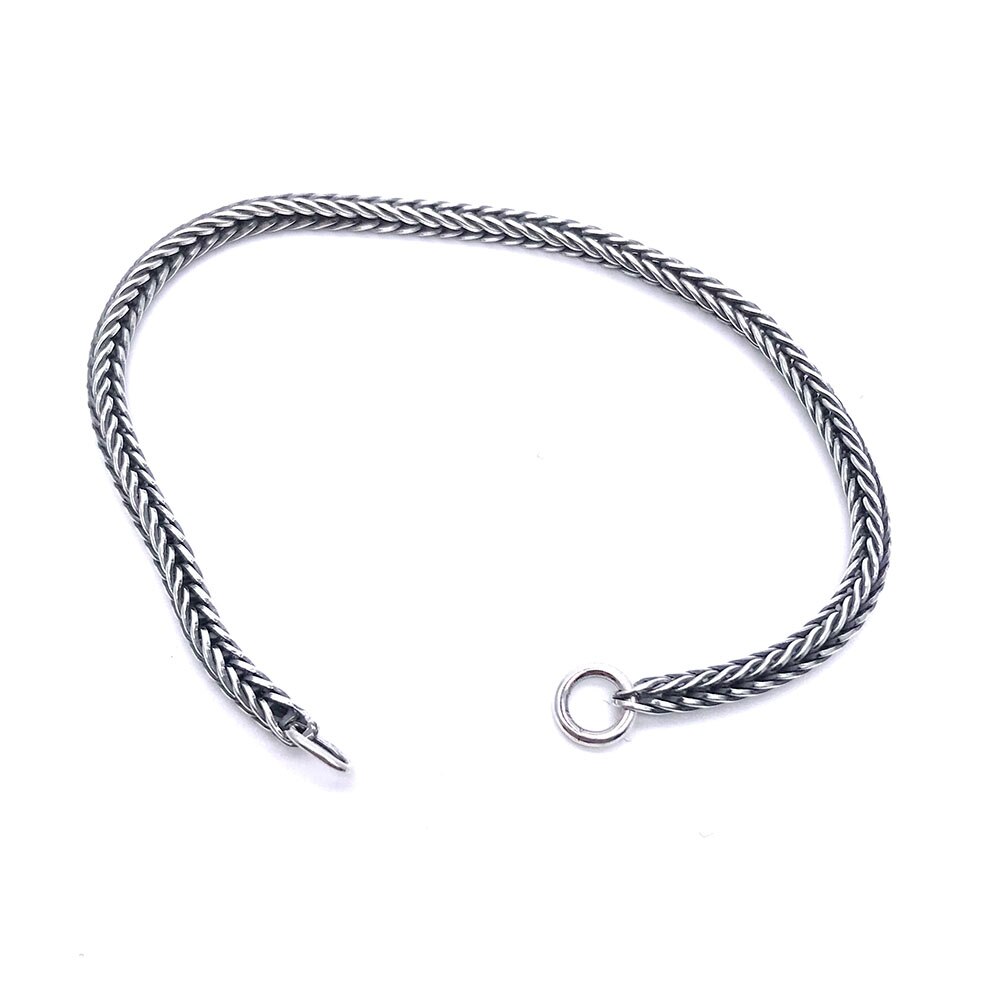 Autentico 925 Sterling Silver Del Braccialetto Delle Donne di coda di Volpe branelli di fascini Del Braccialetto O Della Collana Della Catena Fit Eurpeon Gioielli