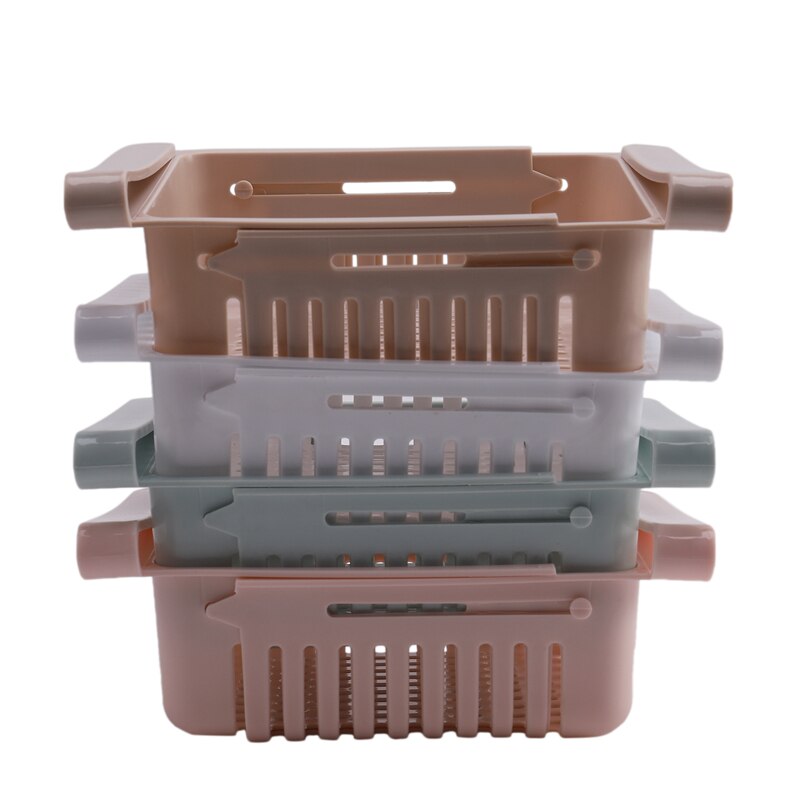 4 ruimtebesparende koelkast vriezer kast keuken organizer opbergrek plank houder