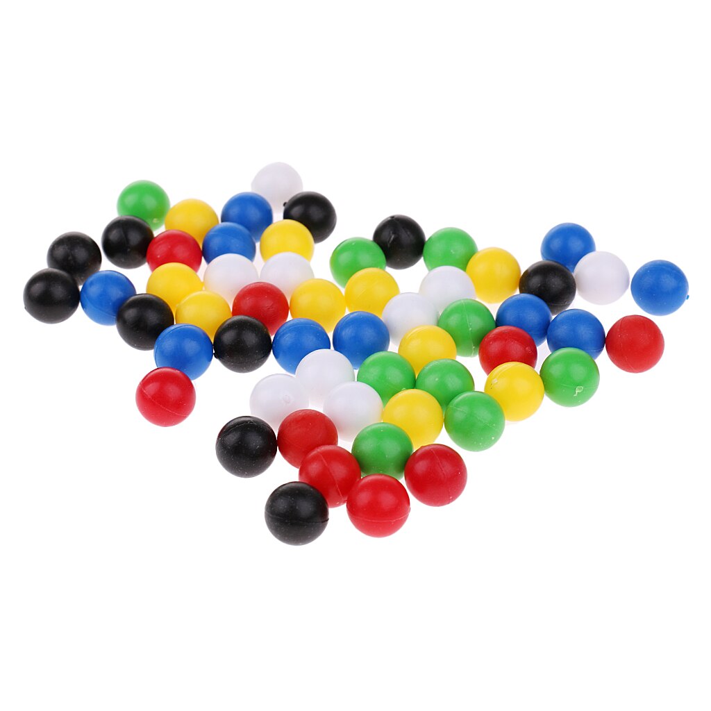 60 Pieces Small Plastic Balls / Beads for Connecting Four Game, 1cm Diameter