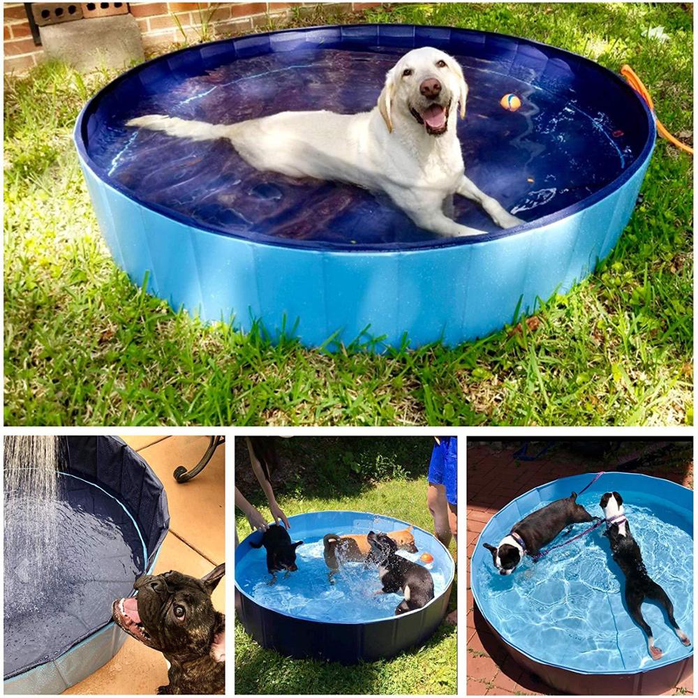 Hund pool sammenklappelig hund swimmingpool kæledyr bad svømning badekar kæledyr swimmingpool sammenklappelig badepool til hunde katte børn