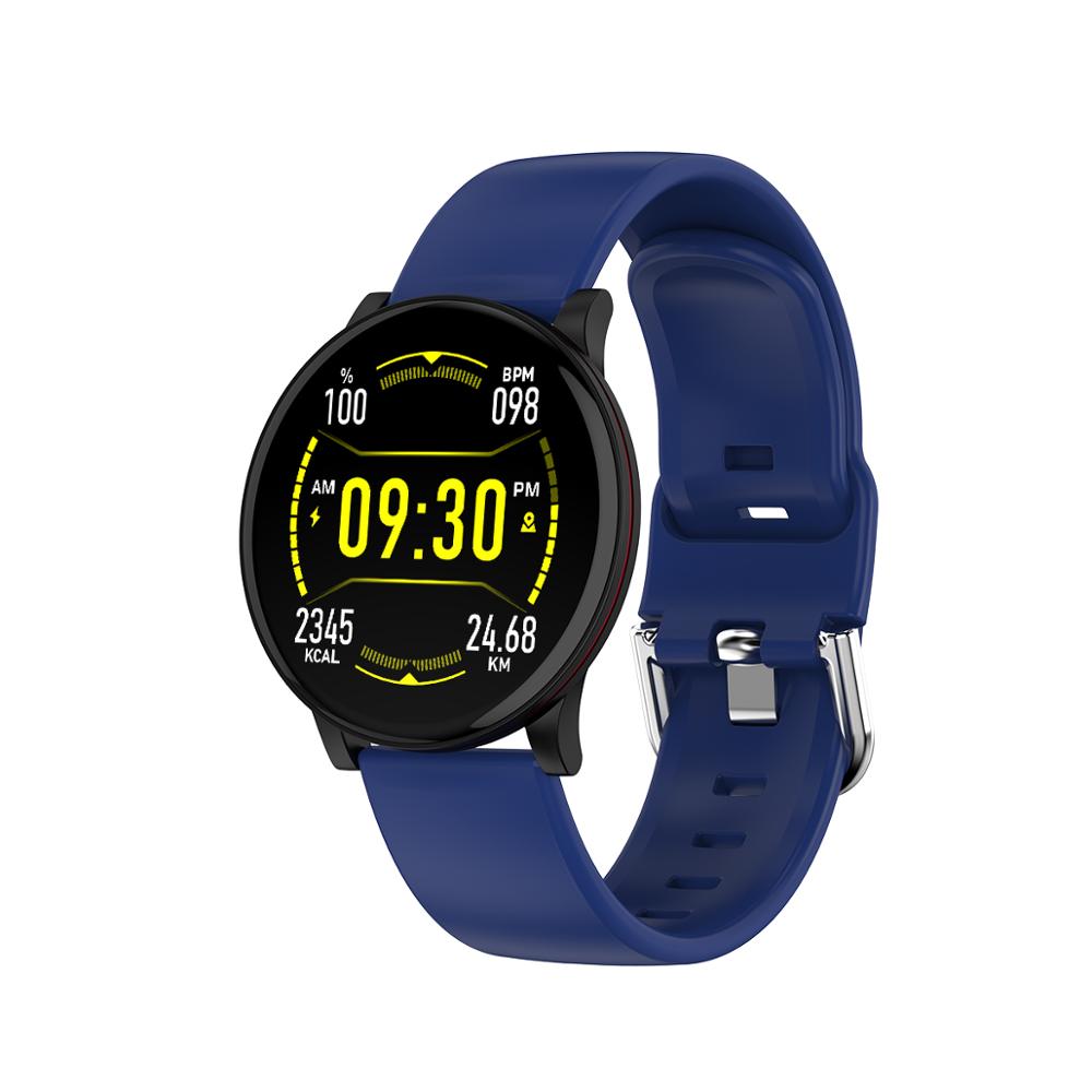 LEMFO Smart Uhr Full Touch 1,3 zoll Bildschirm Wasserdichte IP67 Smartwatch Männer und Frauen Herz Rate Monitor Blutdruck Uhr: Blue