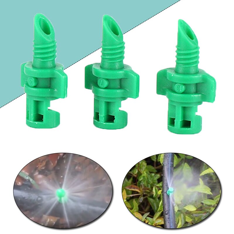 Mini Verneveling Nozzles 180 Graden Breking Micro-Sproeiers Greenhouse Watering Irrigatiesysteem Fog Sprinklers 100 Pcs