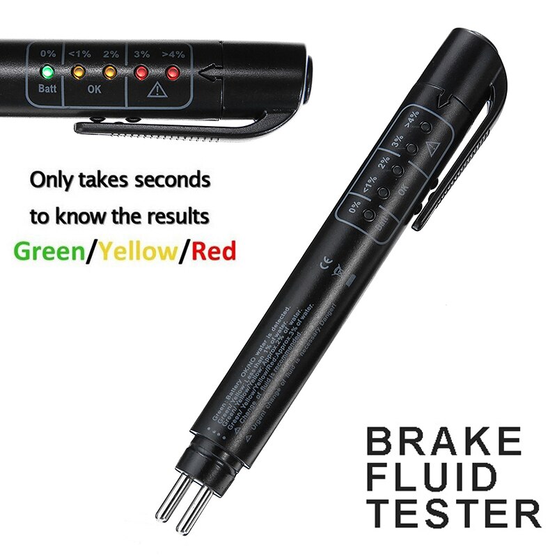 Universal Brake Fluid Test Pen Auto Vehicle Brake Fluid Testing Tool 5 LED Display Brake Fluid Tester