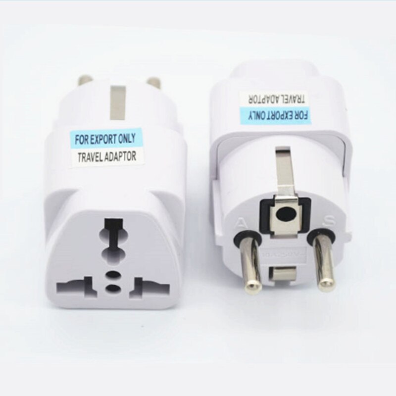 Universel européen KR EU prise adaptateur AU royaume-uni américain US à EU KR Euro allemand voyage adaptateur prise électrique prises de courant: WHITE