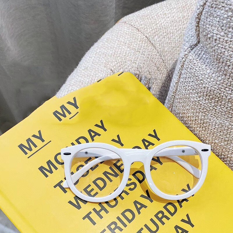 Blue Light Kids Glasses Boy Girl Child cat eye Frame Transparent Sun Glasses Anti Glare Prescription Glasses UV400: 4