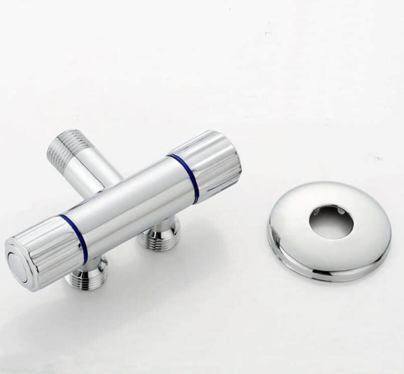 Fuld kobber trekant ventil vand separator antik dobbelt-brug dobbelt vand tre-vejs vinkel ventil vaskemaskine vandhane switch
