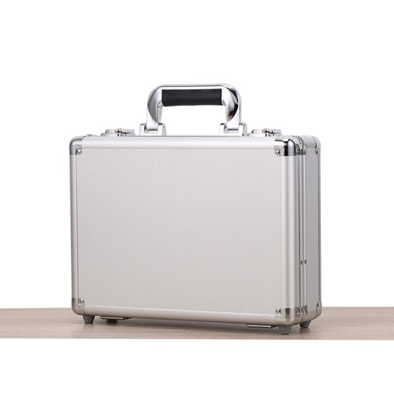 Toolbox Portable Aluminum Tool Box Instrument Box Safety Storage Case Instrument Box Suitcase with Sponge 330x240x100mm