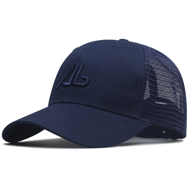 56-60cm 61-68cm large size baseball cap male spring summer and autumn cotton snapback hat big head men plus mesh sun caps: mesh navy label / 61-68cm