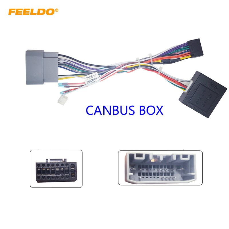 FEELDO – faisceau de câbles 16 broches avec Canbus pour Jeep Wrangler JK – ), Installation stéréo de rechange, Android, # HQ6569: Black