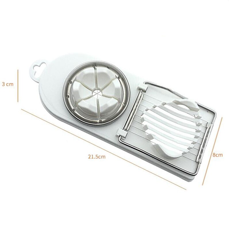 Eiersnijder - Roestvrij Staal - Fruit & Groente Snijder - Twee-in-één Slicer