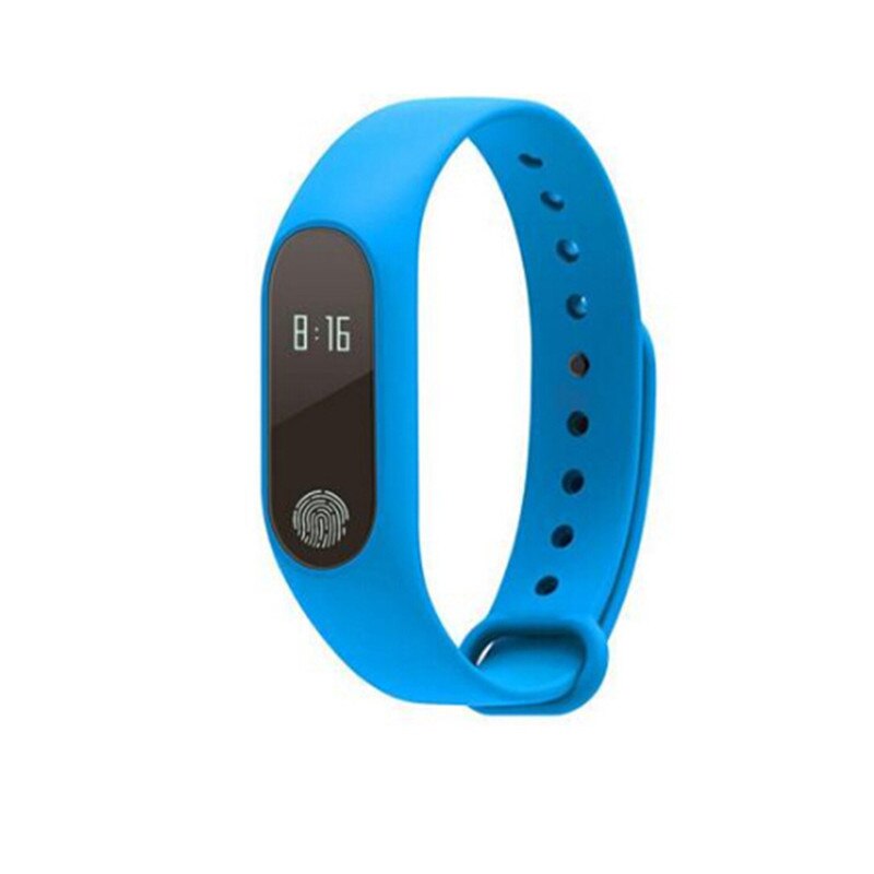 Bluetooth M2 Smartband Activiteit Fitness 4.0 Fit Bit Tracker Sport Armband Smart Band Polsband Stappenteller Pk S908 M3 M4 F1: Blue with box