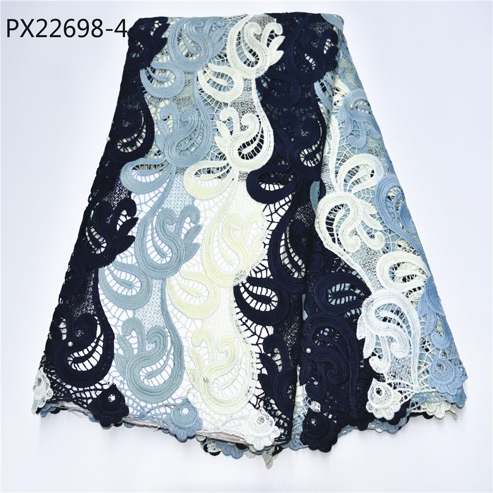 coming African Lace Fabric African Guipure Cord Lace Embroidery wedding cloth use for women dress: 8
