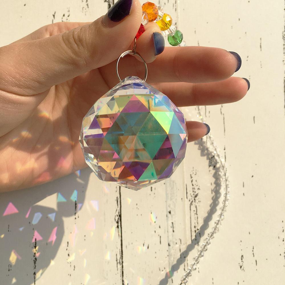 Bola facetada de cristal transparente Feng Shui, i... - Grandado