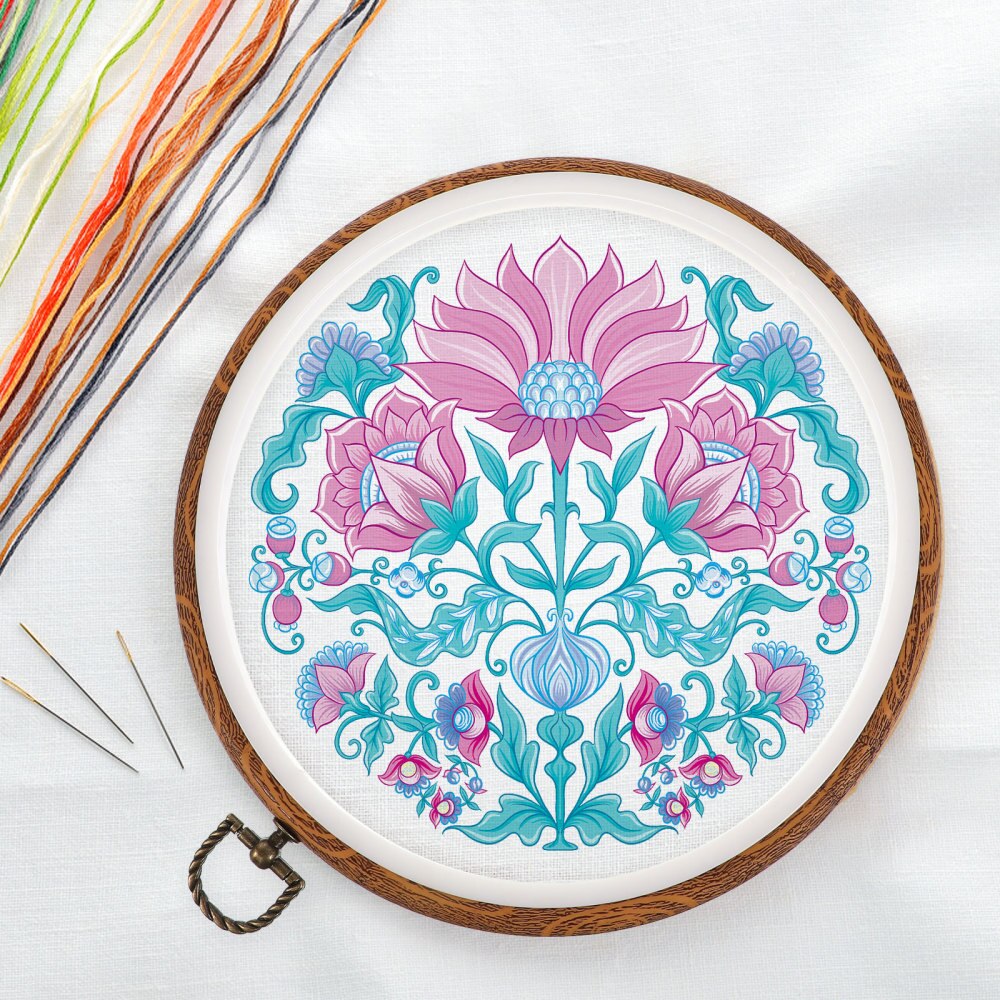 2Pcs Embroidery Hoops Circles Imitation Wood Cross Stitch Hoops