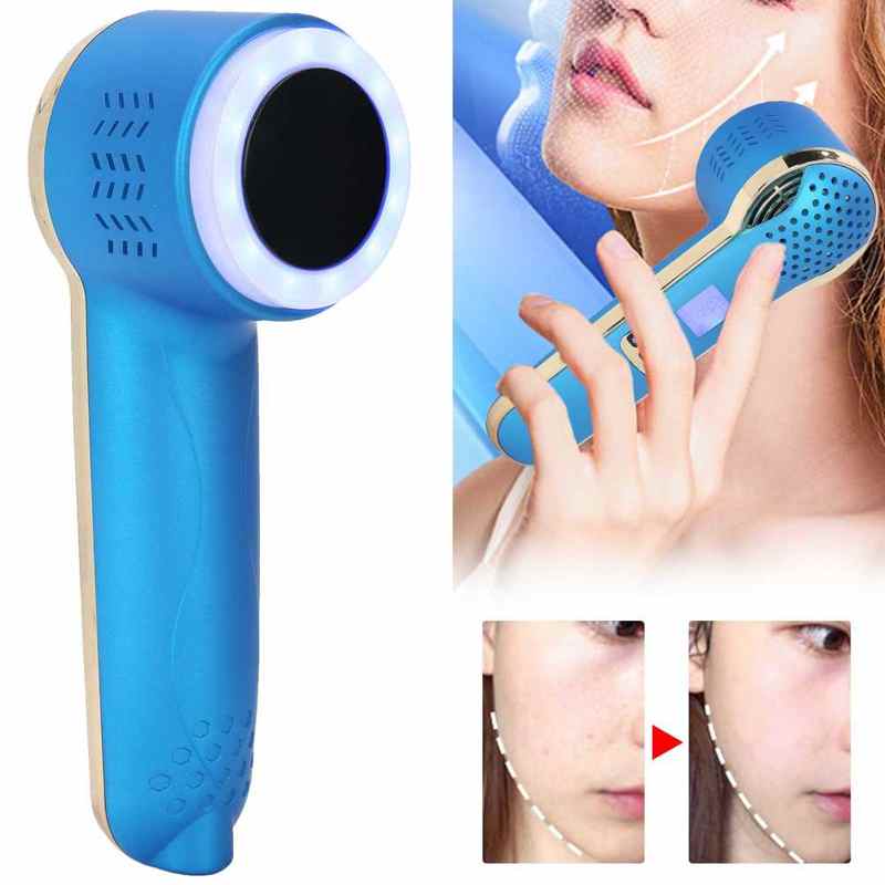 5-55 Graden Koud Gezicht Hamer Led Rood Blauw Licht Gezicht Huidverjonging Whitening Hydraterende Gezichtsverzorging Beauty machine