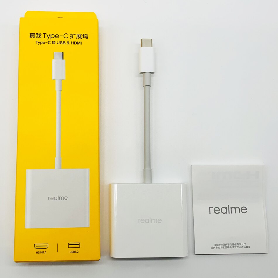 Realme Docking Station Type C Naar Usb Hdmi-Compatiblefor Mac Os Windows Linux Android Ios