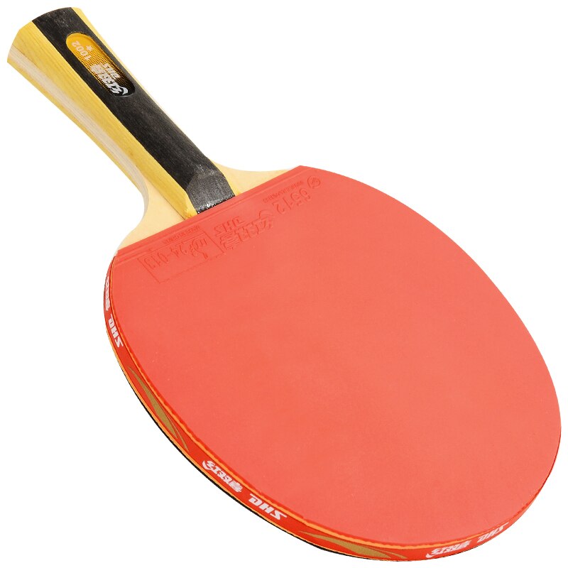 Dhs  t1002 bordtennisracket ddobbel kviser-i gummi ping pong racket tenis de mesa bordtennisballtre med veske