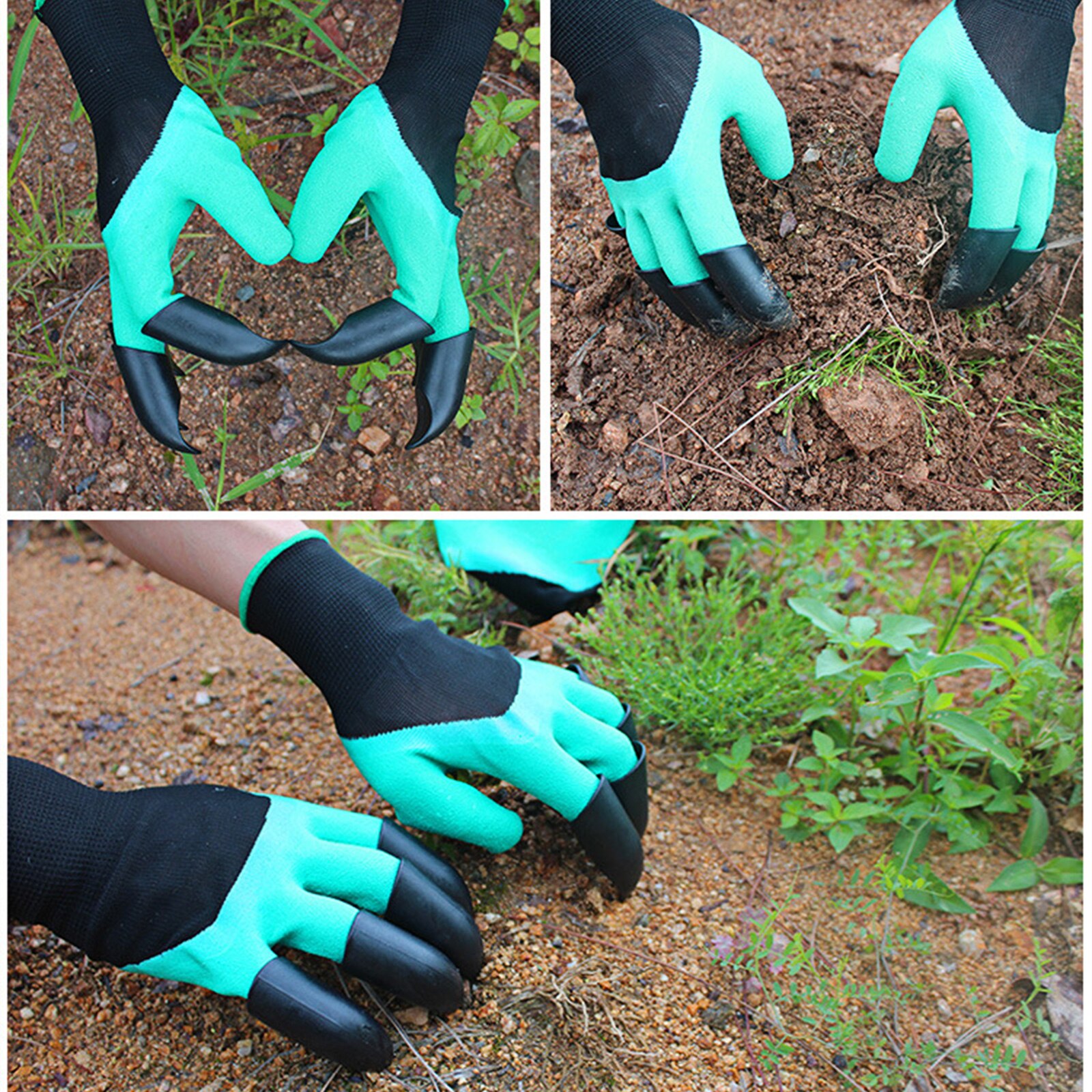 Garten Handschuhe mit Krallen, Wasserdicht, Arbeits Handschuhe für Graben, Pflanzung