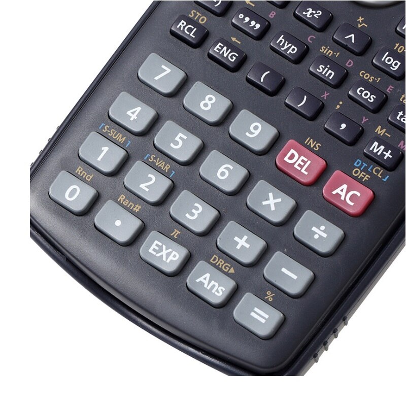 Handheld Compact Scientific Calculator 12 Digit 2-Line Large Display Statistics Mathematics Log with 240 Plus Fraction Function