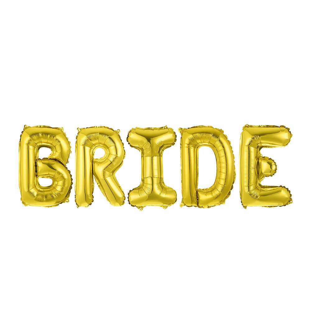 5 stk 30 tommer rose guld brud brev folie balloner bryllup dekorationer team brud alfabet luftballon til brud bryllup ballon: Guld