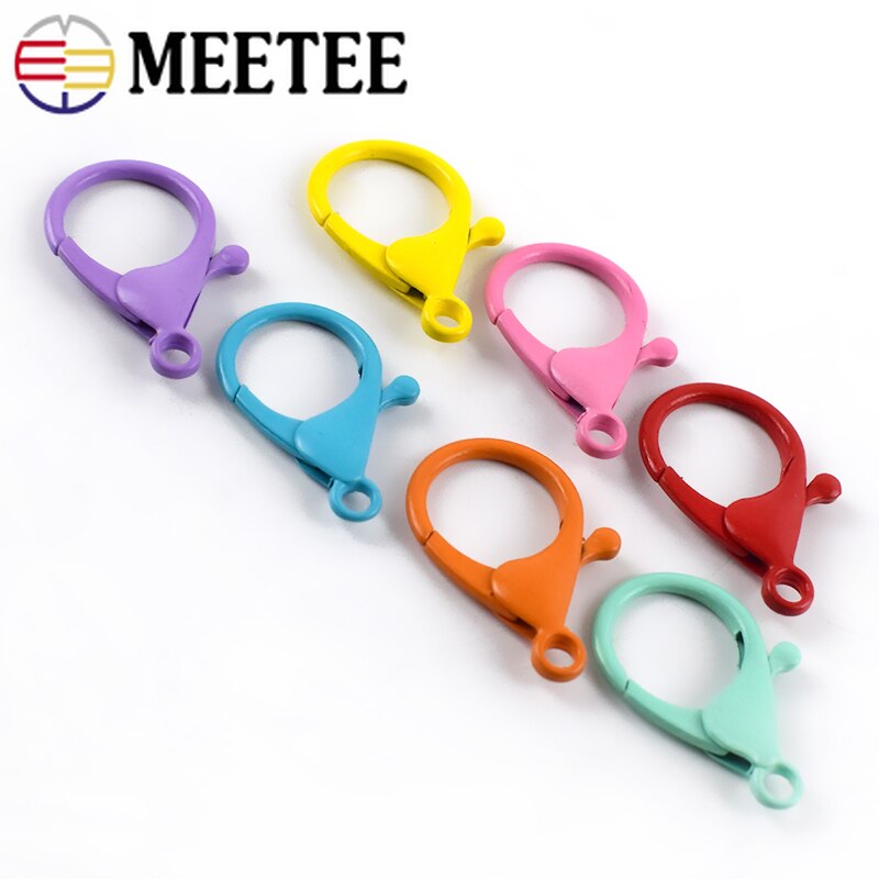 20/40 stuks 35mm kreeftengespen kleurrijke sleutelhanger veerhaak hondenhalsband gespen sleutelhanger handtas hanger decoratie  bf281
