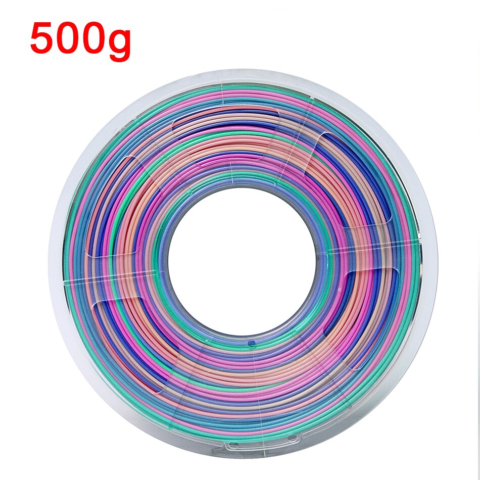 1.75mm PLA Rainbow 3D Printer Filament Sublimation Peacock Color 3D Printing Materials 1kg/500g/250g Plastic Polychrome Filament: 4b Rainbow PLA 500g