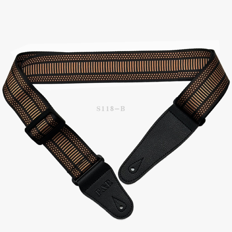 Nylon stålstrenget basguitarrem, gitter, egnet til musik,: Gul