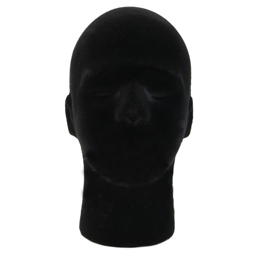 Male Styrofoam Foam Mannequin Manikin Head Model Glasses Cap Display Stand Black