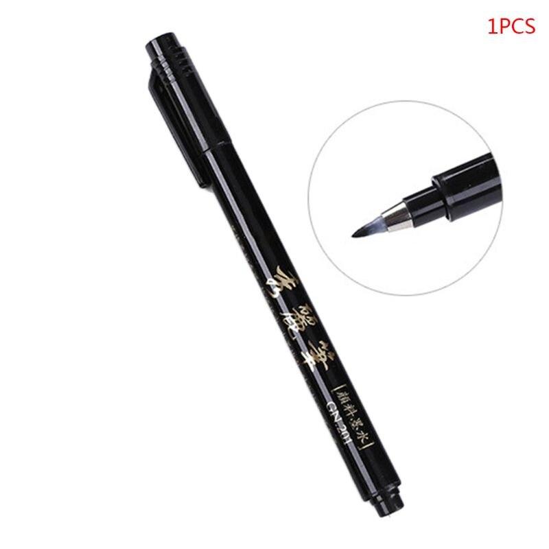 1/4/6/9pcs Chinese Japanese Calligraphy Brush Pen Markers Art Writing Painting B95C: C