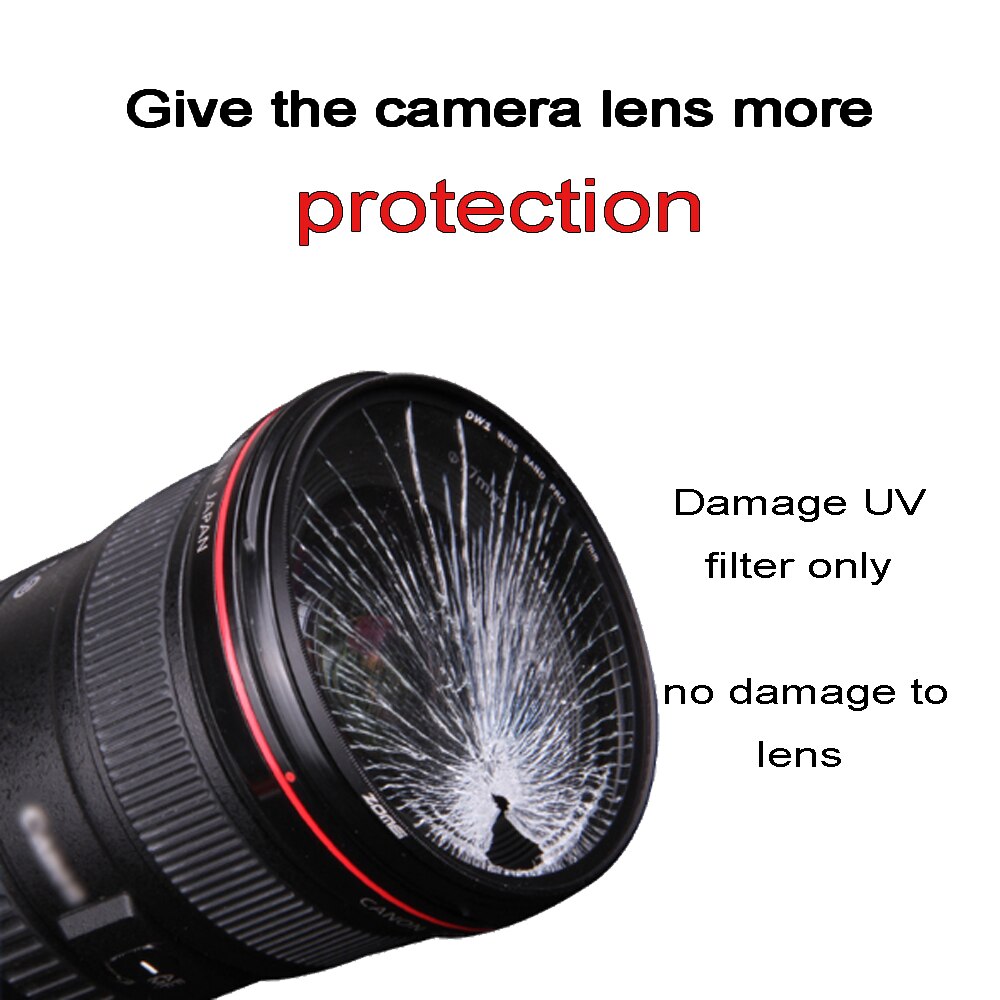 Uv filter ultraviolet filter kamera filter dslr kamera linse 37/49/52/55/58/62/67/72/77/82mm dslr kamera beskyttelse linse