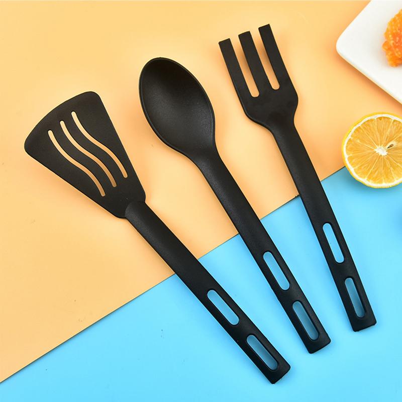 Juego de utensilios de cocina de silicona, cuchara y espátula para servir, cubiertos de cocina, accesorios de cocina